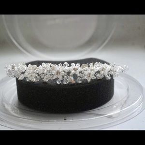 Crystal and Rhinestone Leaf Tiara